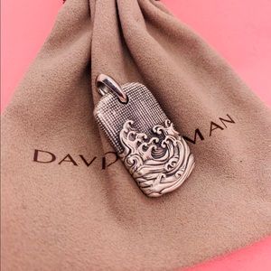 🤍David Yurman Wave Dog Tag Amulet Pendant🤍